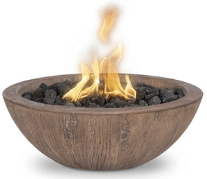 Sedona Wood Grain Fire Bowl, 27" I The Outdoor Plus I OPT-27RWGFO