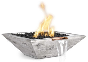 Maya Wood Grain Fire & Water Bowl I The Outdoor Plus I OPT-24SWGFW