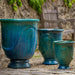 Anduze Urn - Mediterranean S/3 on gravel near chair 