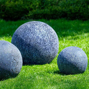 Angkor Spheres - Angkor Blue - Set of 3 on grass in the backyard
