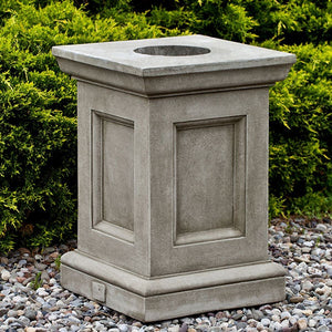 Barnett Pedestal on gravel in the backyard