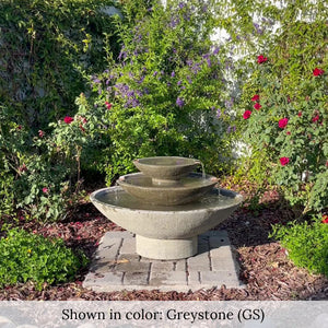 Carrera Oval Fountain in garden
