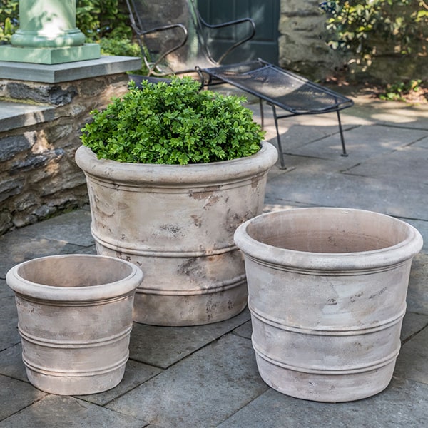 Classic Orangerie Planter - Antico Terra Cotta - Set of 3 Campania International