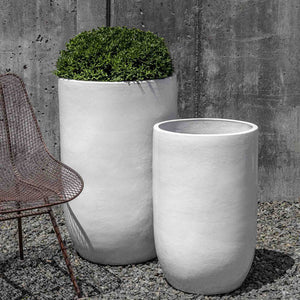 Cole Planter - White - S/2 on gravel filled with plants