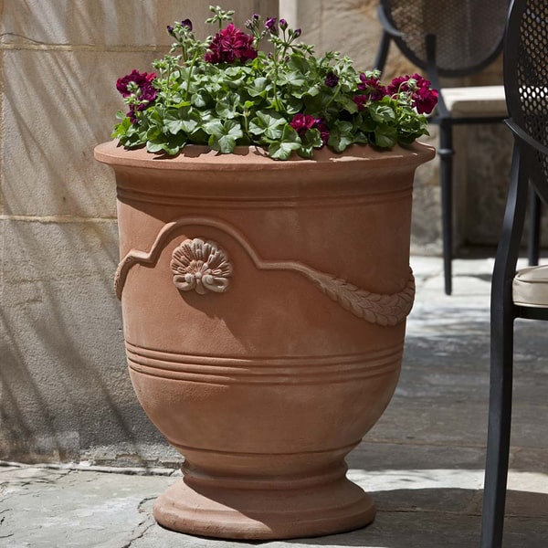 anduze indoor/outdoor planter Coquille Anduze Urn Planter Set of 3 Campania International Terra Rosa