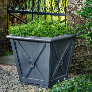 Directoire Planter, Extra Small filled with plants near gate