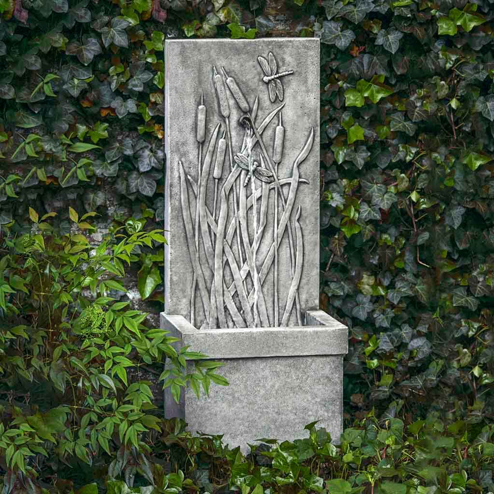 dragonfly wall fountain in action