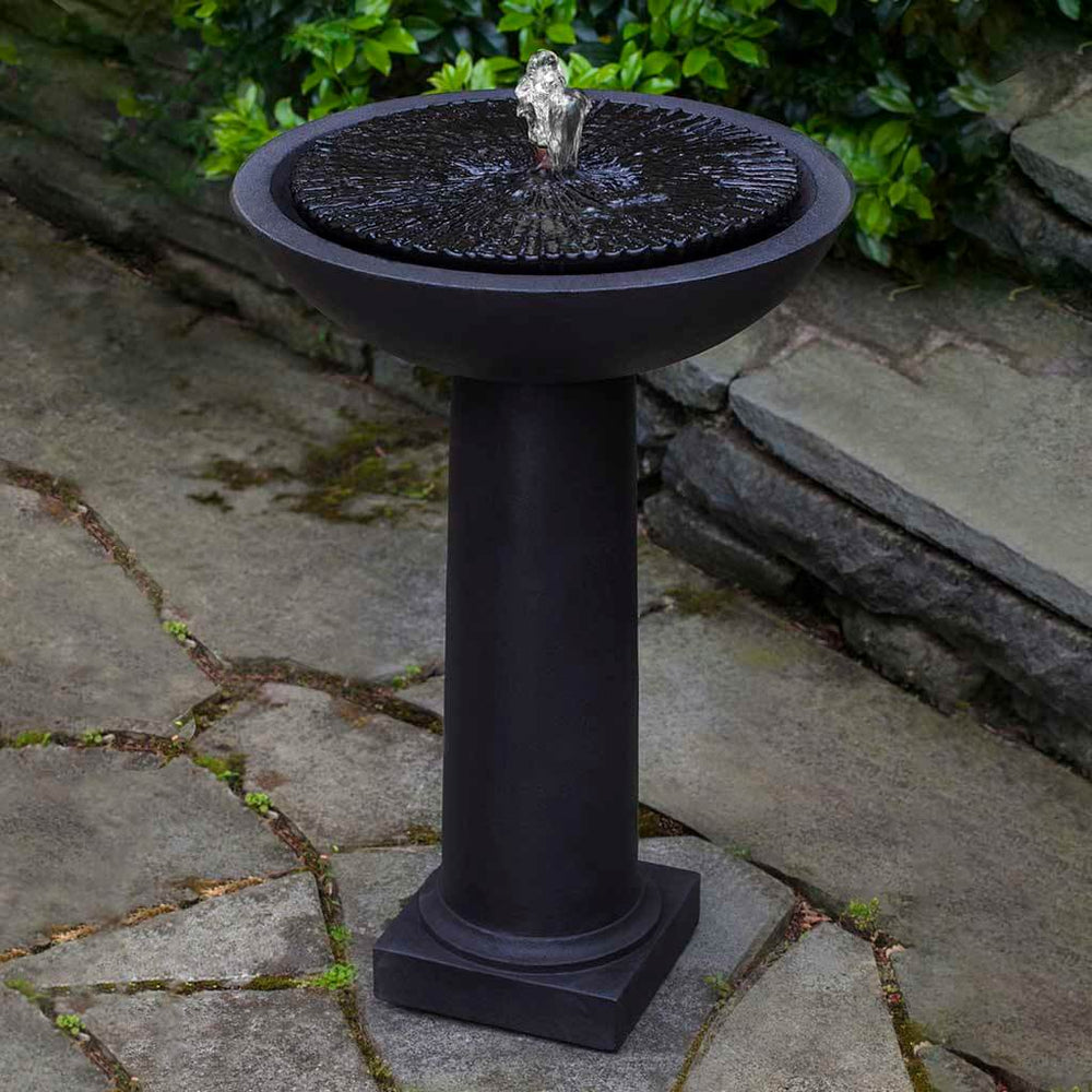 equinox birdbath fountain in action