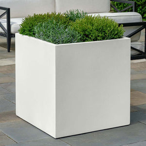 Farnley Planter 1818 - Chalk Lite S/1 on concrete filled with plants