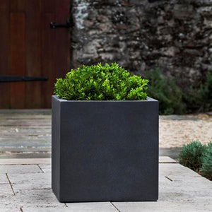 Farnley Planter 1818 - Lead Lite S/1 on concrete filled with plants
