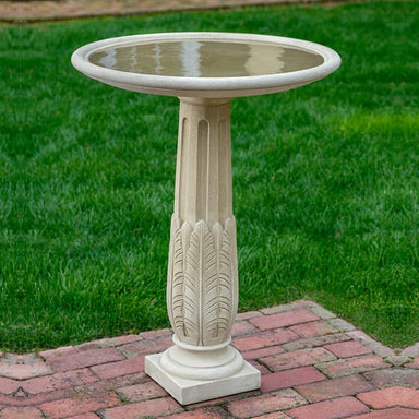 Garnier Birdbath on concrete in the backyard