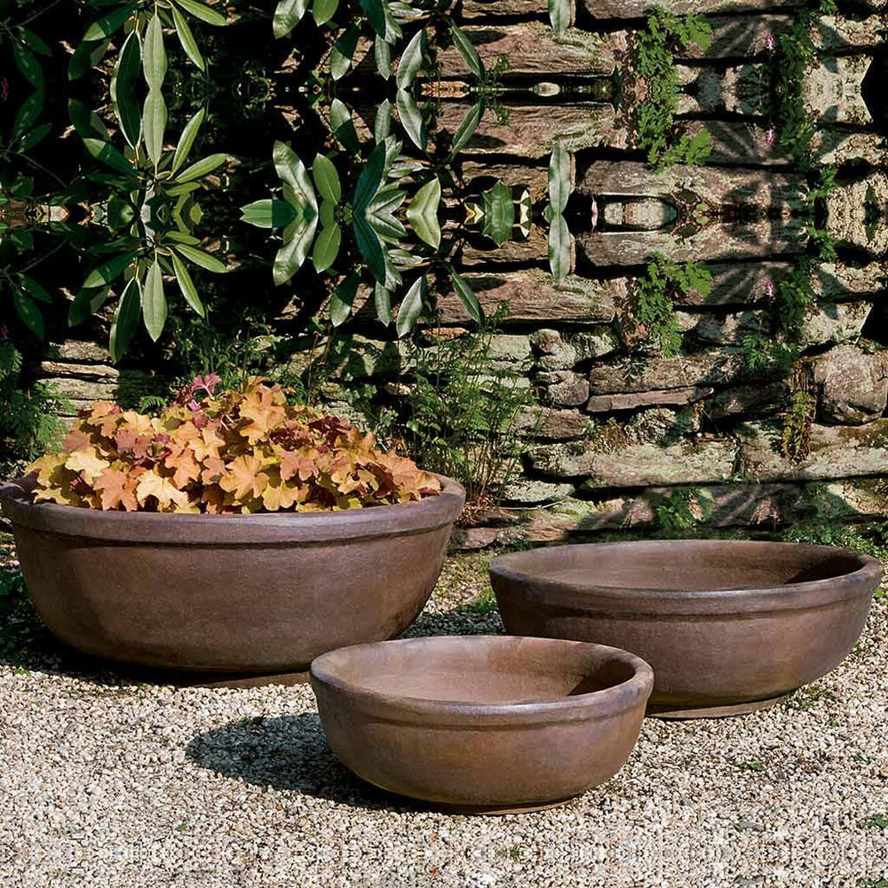 Hoi An-Black Clay Planter Set of 3 Campania International