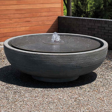 Large Girona Fountain on concrete in the backyard