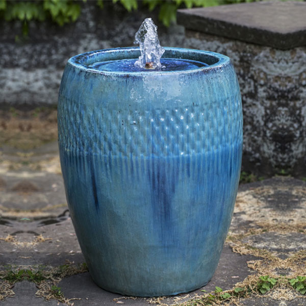 Malmo Fountain, Tall-Mediterranean Blue Campania International