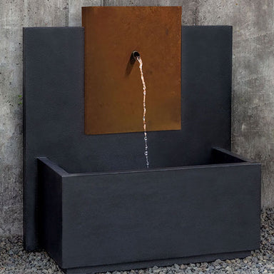 Corten steel mc3 fountain in action