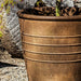 Mill Valley Planter filled with plants in the backyard upclose