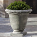 Millbridge Urn on concrete patio filled with plants