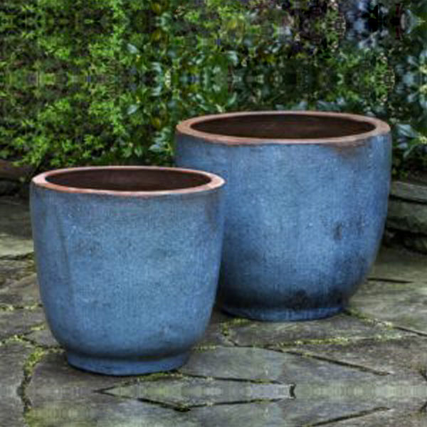 rustic outdoor plant pots Nari Planter - Rustic Blue