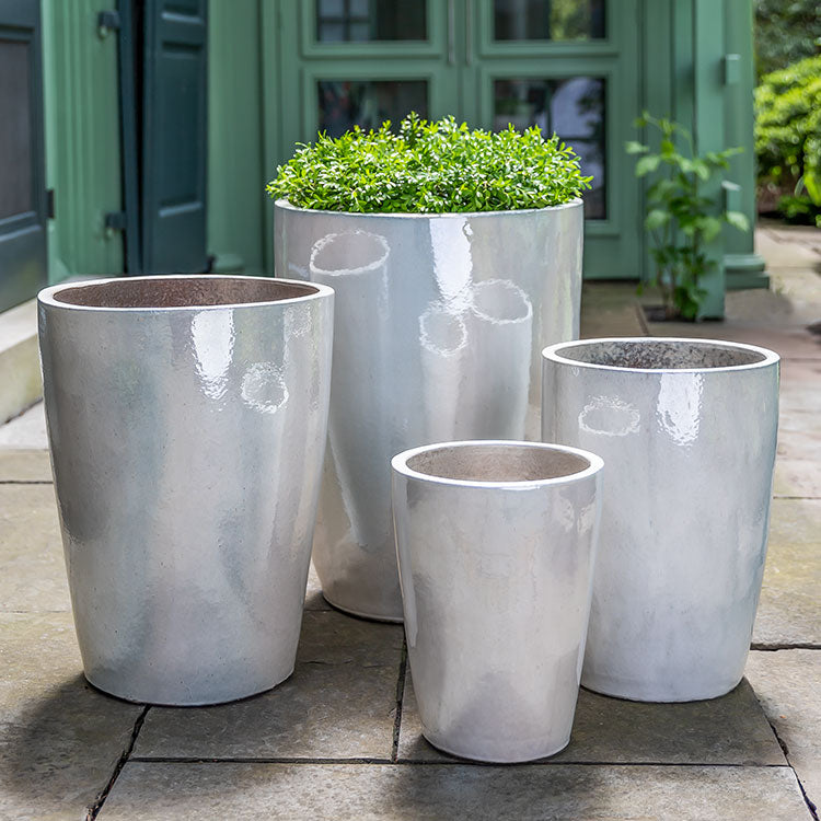 silver outdoor plant pots Campania Ojai Planter, Set of 4 - 6393-24904