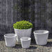 Portale Planter - White - S/4 on gravel filled with plants