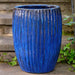 Riva Planter Riviera Blue S/2 on concrete stairs in the backyard