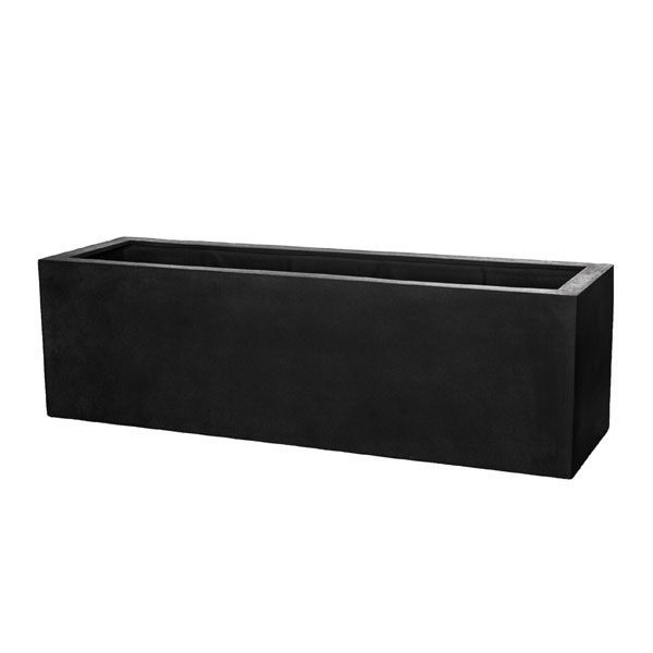 Sandal Planter 591818  - Onyx Black Lite - S/1 against white backdrop