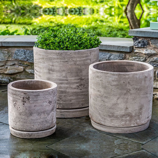 set of 3 plant pots Sgraffito Planter Set of 3 Campania International Terra Cotta