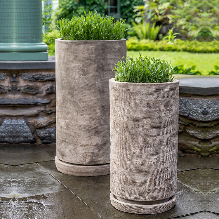 Sgraffito Planter Set of 2, Tall Campania International Antico Terra Cotta