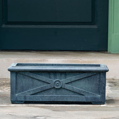 Small Directoire Windowbox Planter on concrete in the backyard