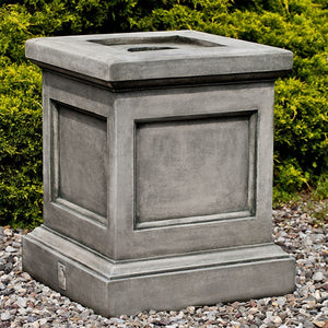 St. Louis Pedestal on gravel in the backyard
