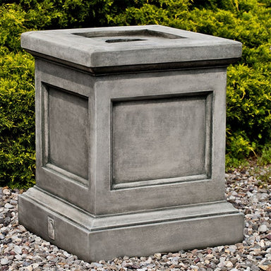 St. Louis Pedestal on gravel in the backyard