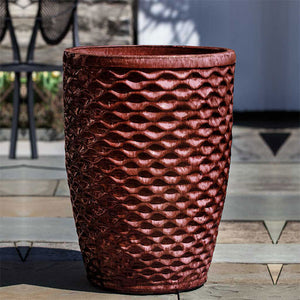 Tall Honeycomb - Maple Red - S/4 on concrete in backyard