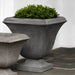 Trowbridge Large Urn concrete patio filled with plants