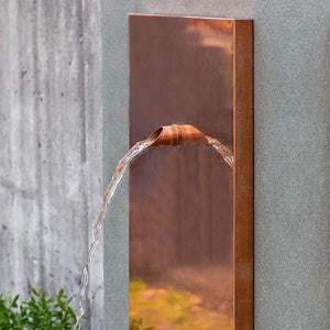 Copper face plate on MC2 fountain in action