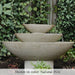 Upclose Campania carrera oval fountain in action